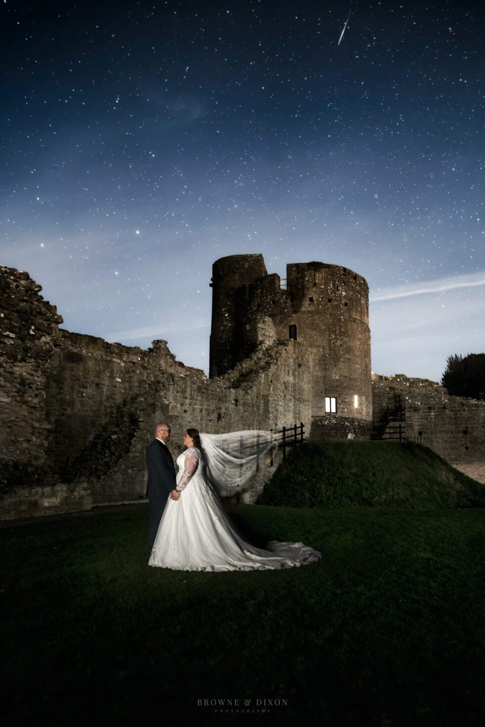 Caldicot Castle Night Sky Wedding Photogapher